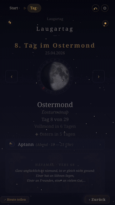 Animierte Vorschau der Tagesansicht